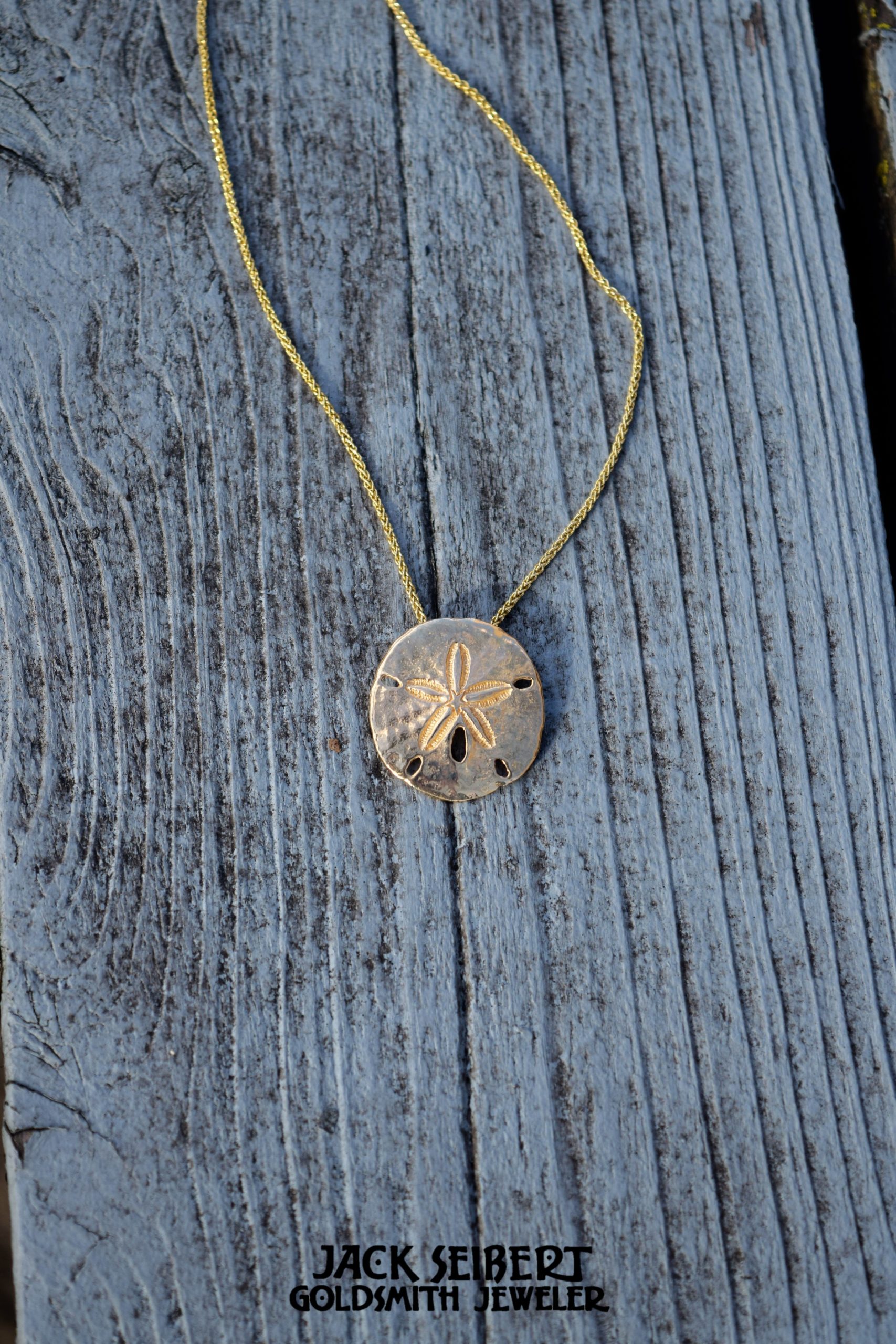 Exclusive Textured Sand Dollar Pendant on Chain